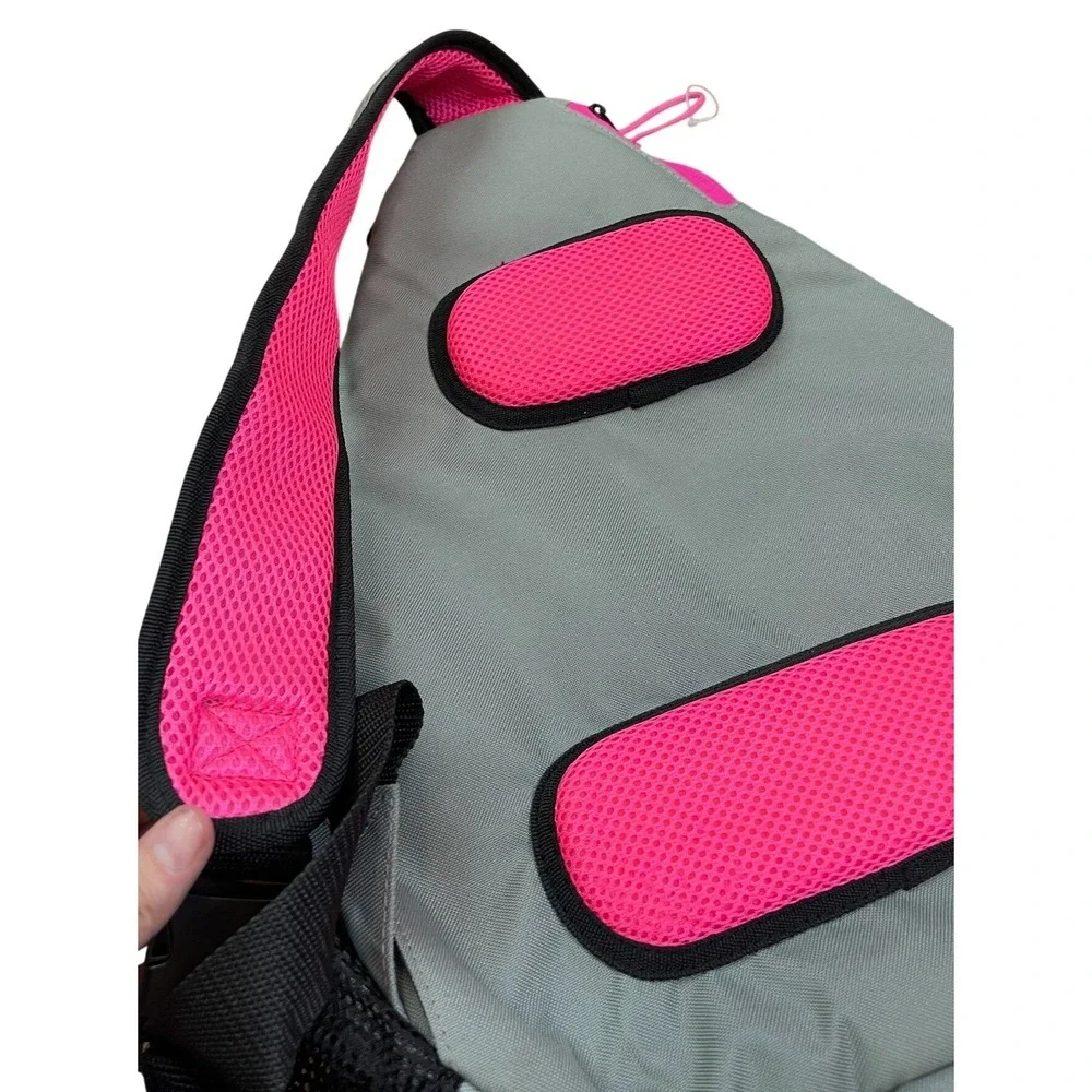 Franklin Pickleball Sling Bag Gray Pink Adjustable Shoulder Strap Gear‎ Carrier